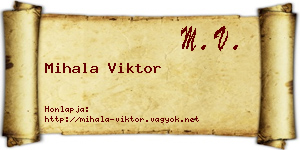 Mihala Viktor névjegykártya